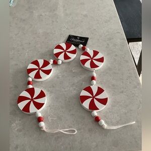 COPY - Wood Bead Merry Christmas Peppermint Garland new. Available!